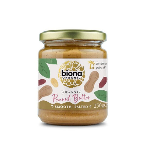 Biona Organic, Peanut Butter, Smooth Salted - 250g