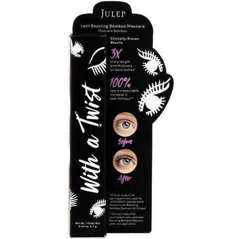 Julep, With a Twist, Lash Boosting Bamboo Mascara, Jet Black, 0.24 oz (6.7 g)