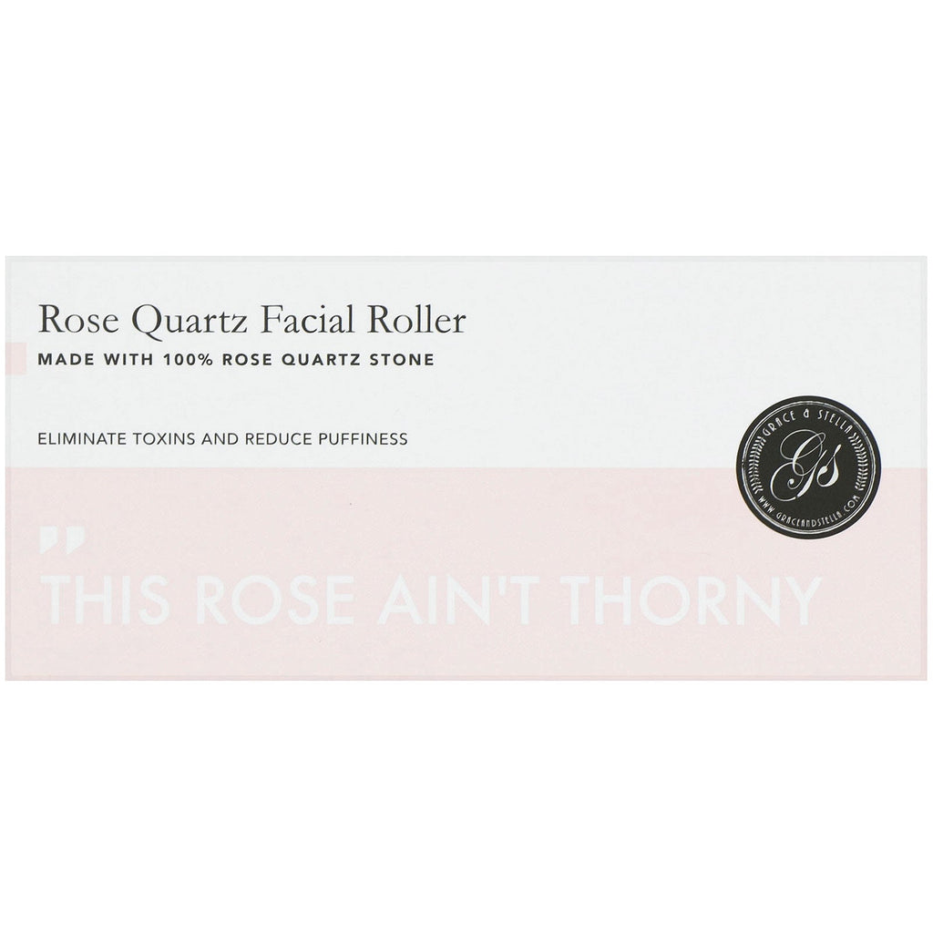 Grace & Stella, Rose Quartz Facial Roller, 1 Roller