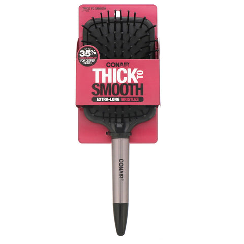 Conair, Thick to Smooth, Extra-Long Bristles, Paddle Hair Brush, 1 Brush