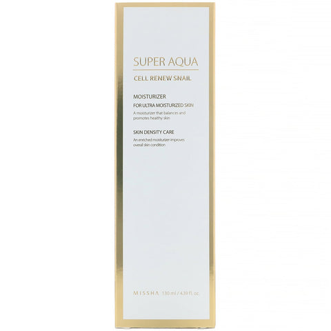 Missha, Super Aqua, Cell Renew Snail, Moisturizer,  4.39 fl oz (130 ml)