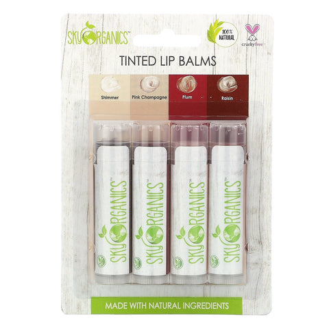 Sky s, Tinted Lip Balms, 4 Pack Set, 0.15 oz (4.25 g) Each