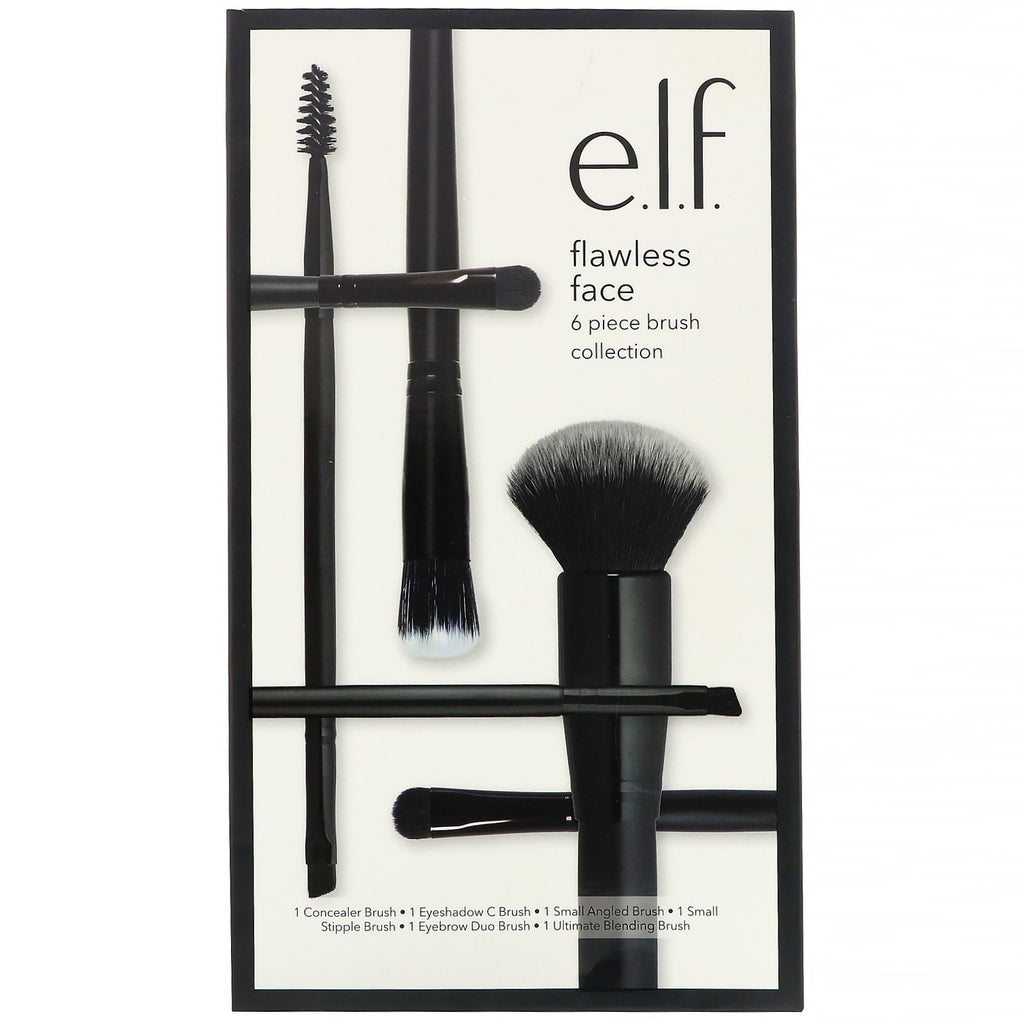 E.L.F., Flawless Face Kit, 6 Piece Brush Collection