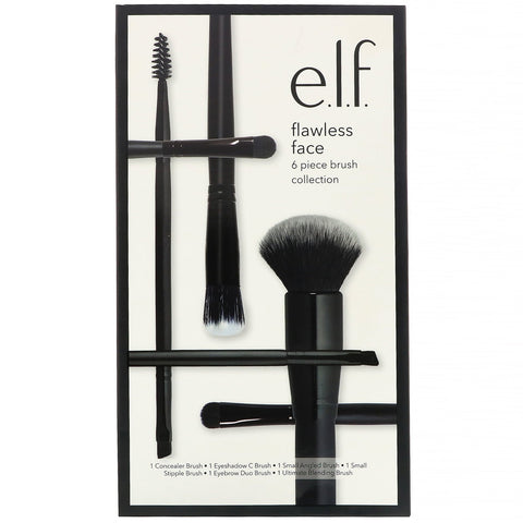 E.L.F., Flawless Face Kit, 6 Piece Brush Collection