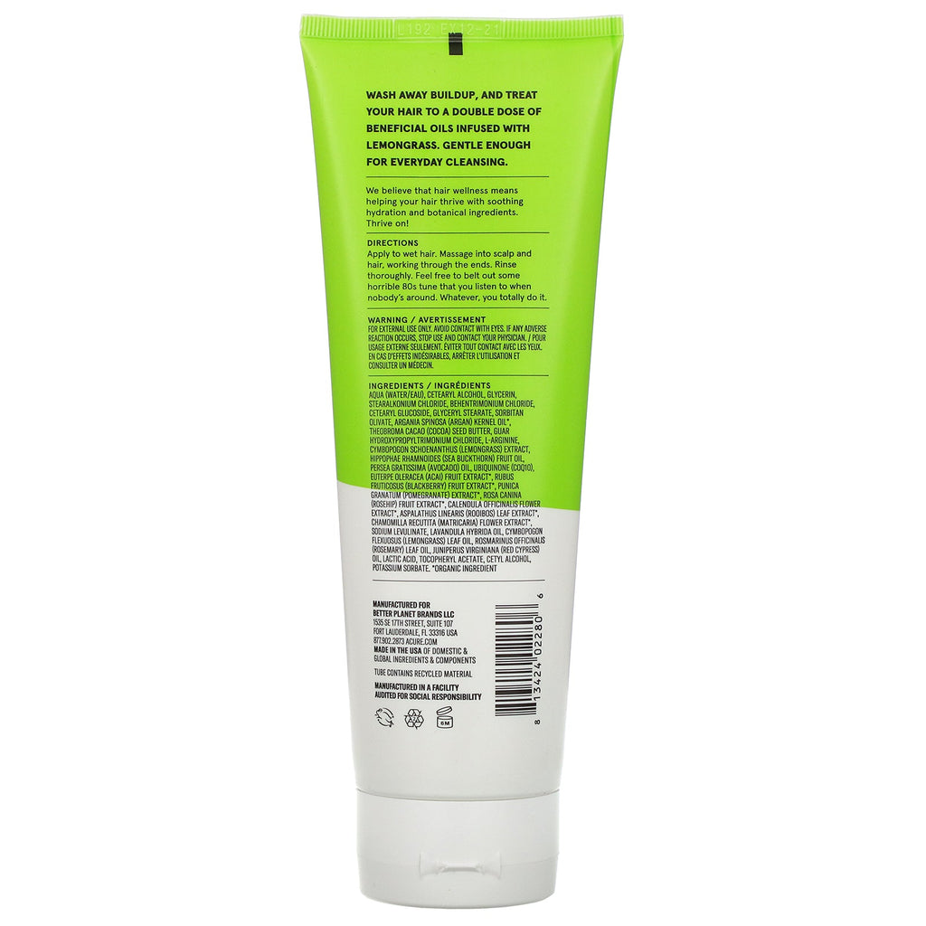 Acure, Curiously Clarifying Conditioner, Lemongrass & Argan, 8 fl oz (236.5 ml)