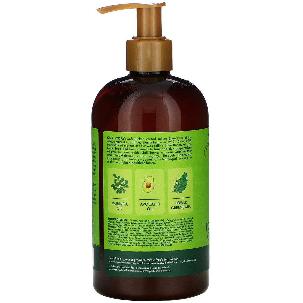 SheaMoisture,  Power Greens Conditioner, Moringa & Avocado,  13 fl oz (384 ml)