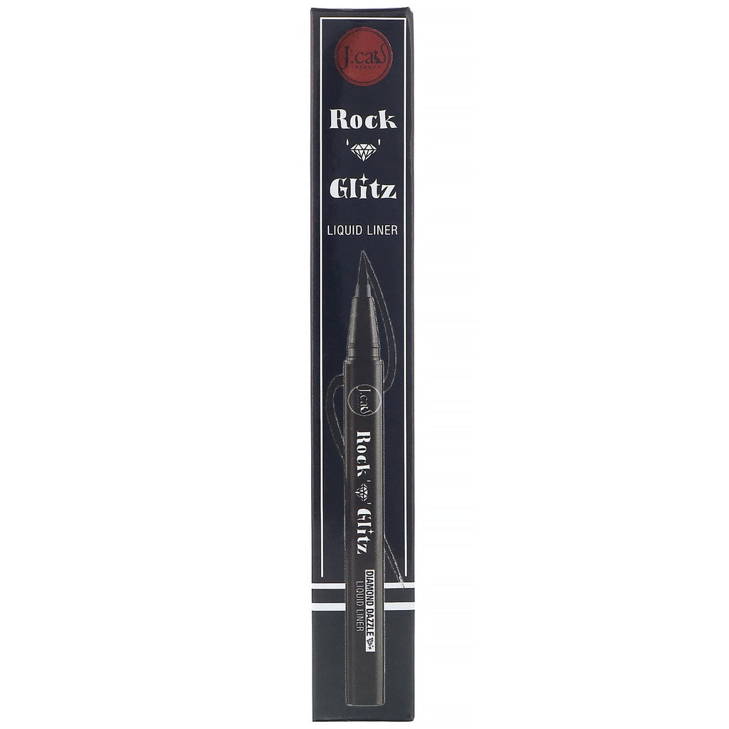 J.Cat Beauty, Rock n Glitz, Diamond Dazzle Liquid Liner, RG108 Tuxedo Mask Matte Black, 0.03 oz (0.85 g)