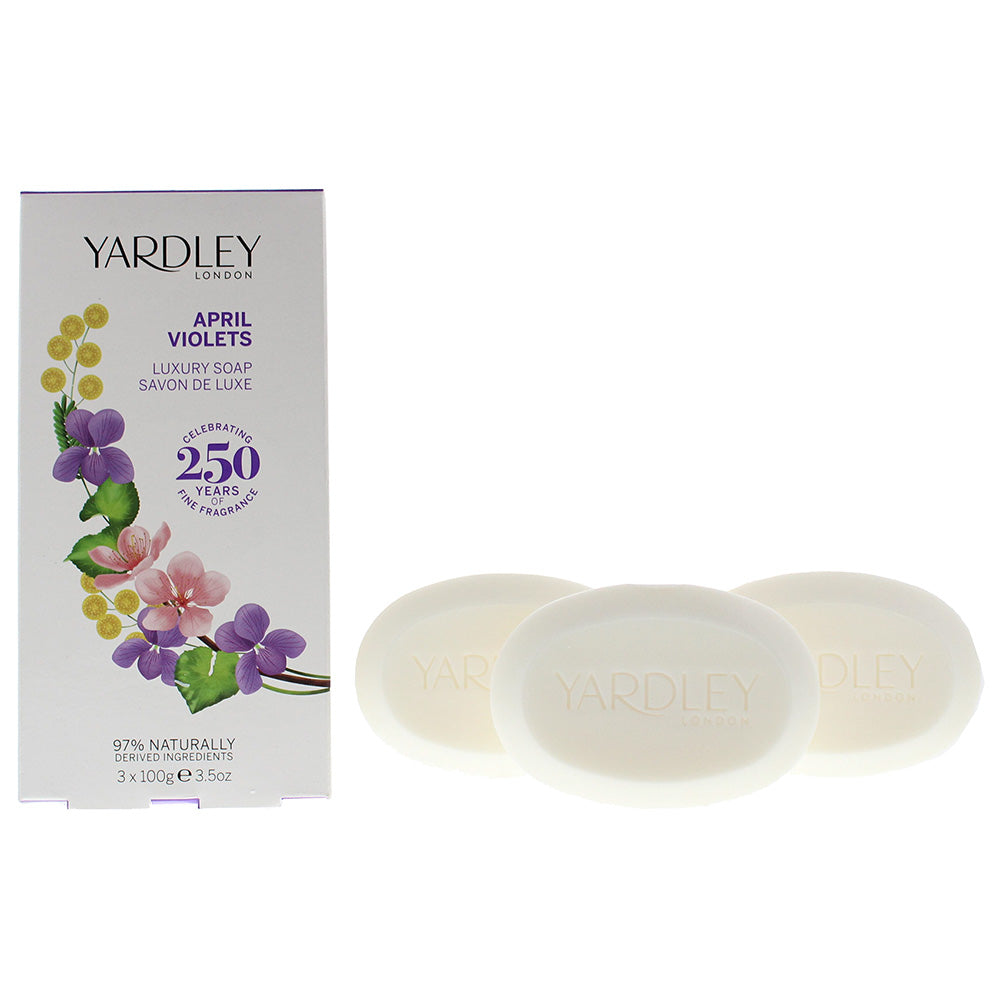 Yardley April Violets Body care Set Gift Set : Soap X 3 100g