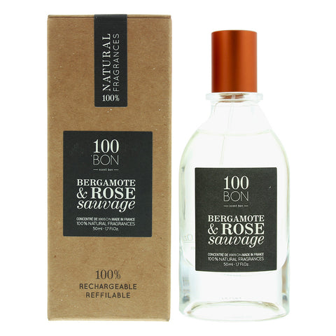 100 Bon Bergamote & Rose Sauvage Concentré Refillable Eau de Parfum 50ml