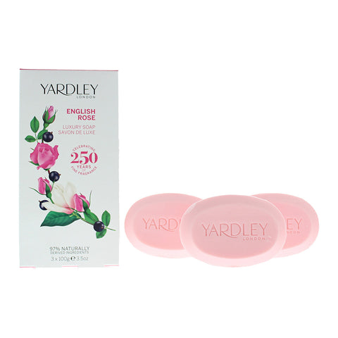 Yardley English Rose 3 Piece Gift Set: 3 x Soap 100g