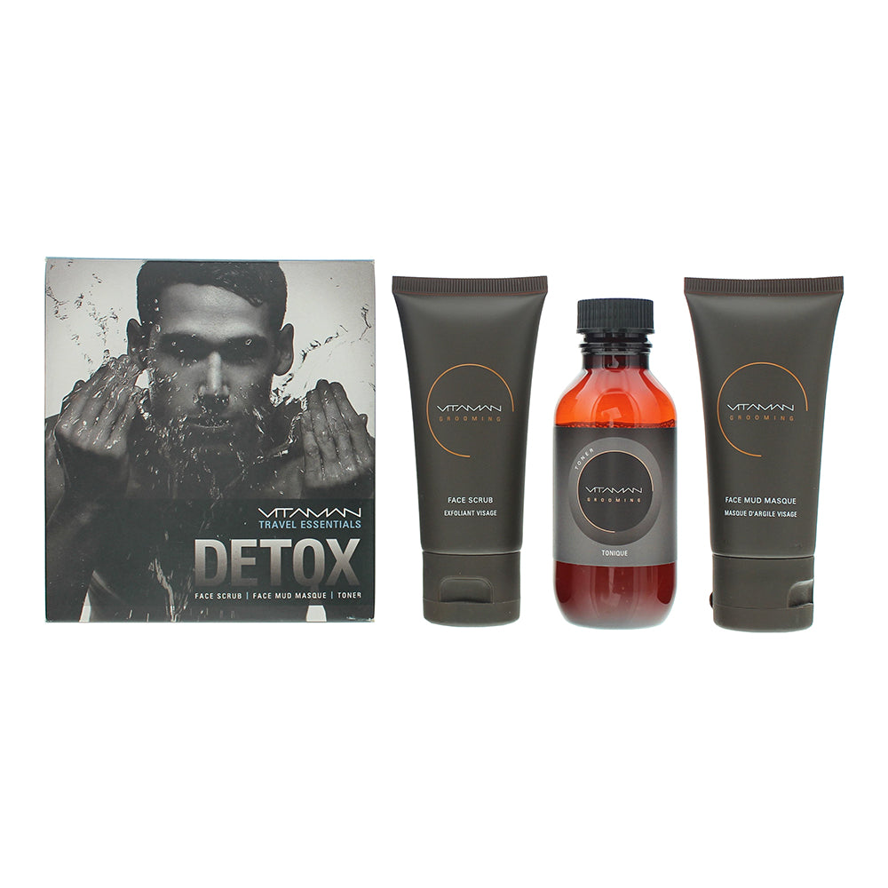 Vitaman 3 Piece Detox Gift Set: Toner 100ml - Face Scrub 50ml - Face Mask 50ml