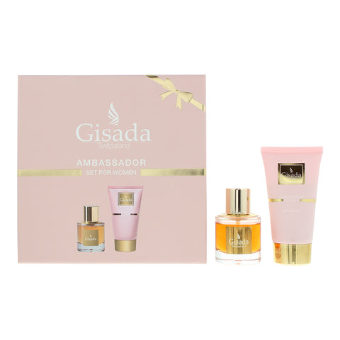 Gisada Ambassador Women 2 Piece Gift Set: Eau De Parfum 50ml - Shower Gel 100ml