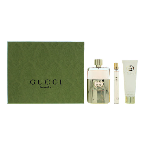 Gucci Guilty Pour Femme 3 Piece Gift Set: Eau de Parfum 90ml - Eau de Parfum 10ml - Body Lotion 100ml