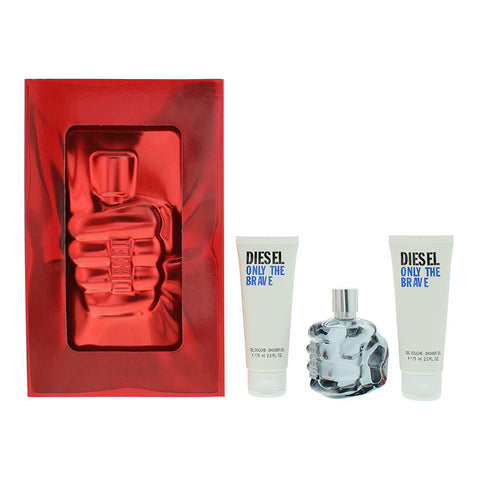 Diesel Only The Brave 3 Piece Gift Set: Eau de Toilette 75ml - 2 X Shower Gel 75ml