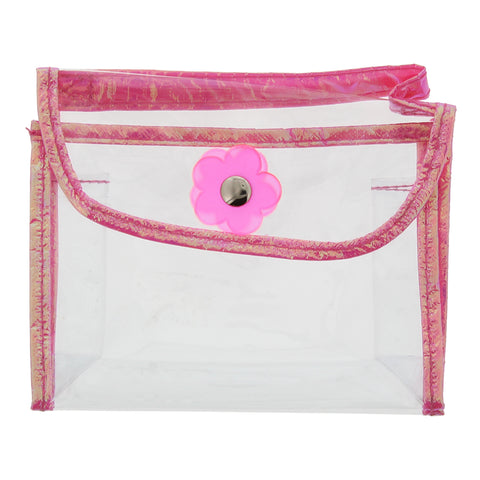 Bags Unlimited Clear Bag With Pink Flower