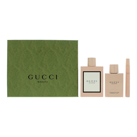 Gucci Bloom 3 Piece Gift Set: Eau de Parfum 100ml - Body Lotion 100ml - Eau de Parfum 10ml