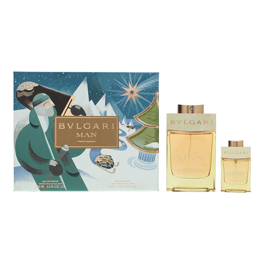 Bulgari Man Terre Essence 2 Piece Gift Set: Eau de Parfum 100ml - Eau de Parfum 15ml