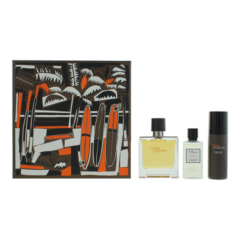 Hermès Terre D'hermès 3 Piece Gift Set: Eau de Parfum 75ml - Shaving Foam 50ml - Aftershave Lotion 40ml