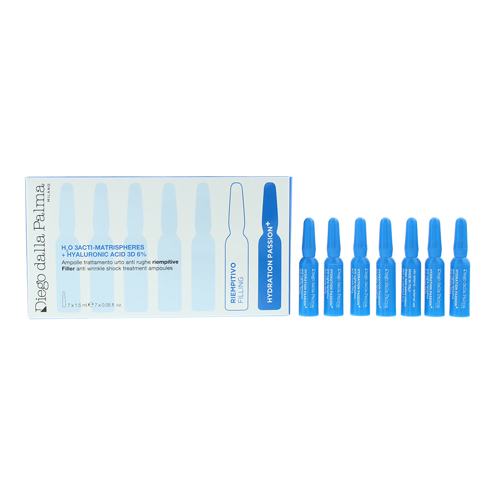 Diego Dalla Palma Hydration Passion H2O 3Acti-Matrispheres + Hyaluronic Acid 3D 6% Ampoule 7 x 1.5ml