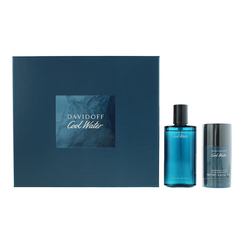 Davidoff Cool Water 2 Piece Gift Set: Eau de Toilette 75ml - Deodorant Stick 70g