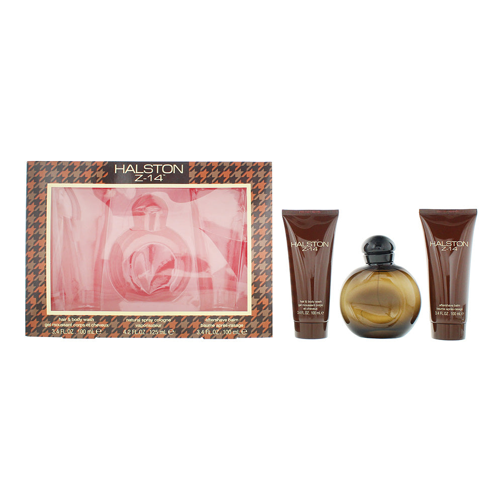 Halston Z-14 3 Pieces Gift Set: EDC 125ml - After Shave Balm 100ml - Hair  Body Wash 100ml