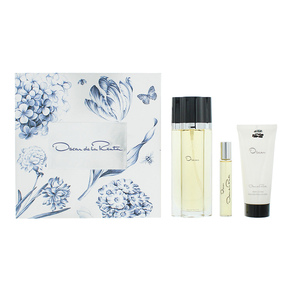 Oscar De La Renta Oscar 3 Piece Gift Set: Eau de Toilette 100ml - Eau de Toilette 15ml - Body Lotion 100ml