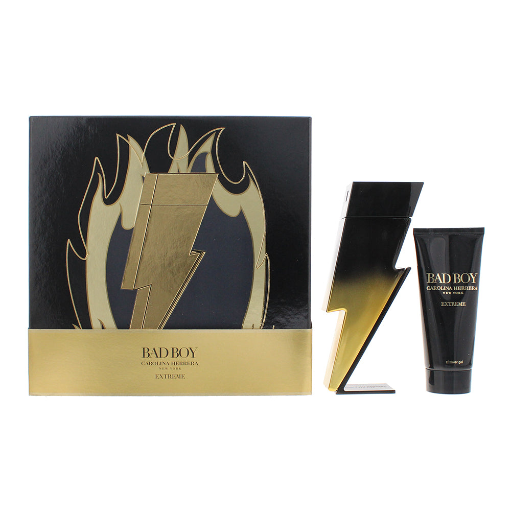 Carolina Herrera Bad Boy Extreme 2 Piece Gift Set: Eau de Parfum 100ml - Shower