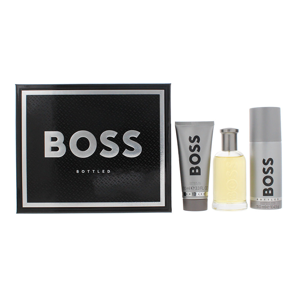 Hugo Boss Bottled 3 Piece Gift Set: Eau de Toilette 100ml - Deodorant Spray 150m