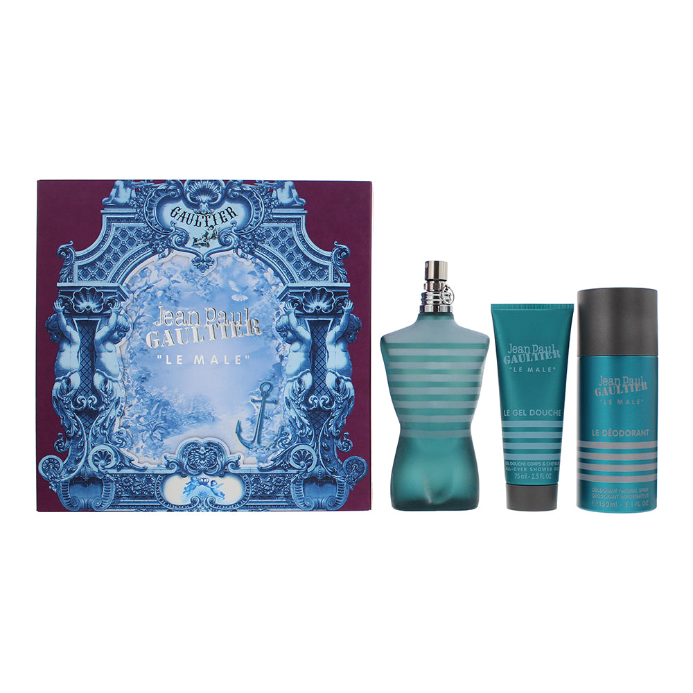 Jean Paul Gaultier Le Male 3 Piece Gift Set: Eau de Toilette 125ml - Shower Gel