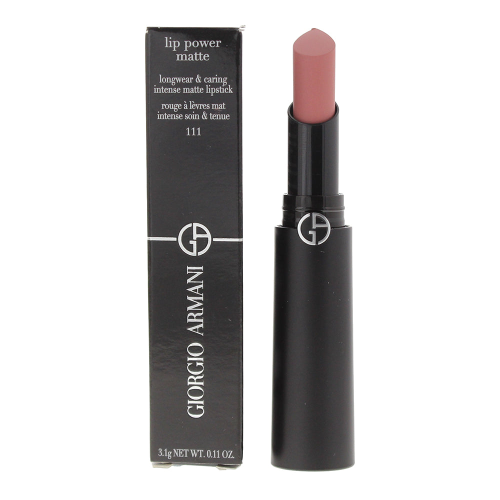 Giorgio Armani Lip Power Matte Longwear & Caring 111 Lipstick 3.1g