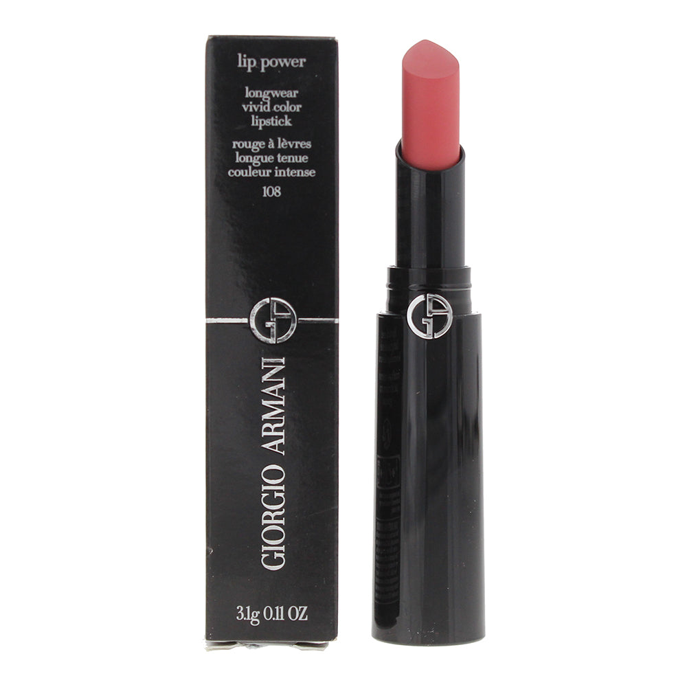 Giorgio Armani Lip Power Longwear Vivid Color 108 Lipstick 3.1g