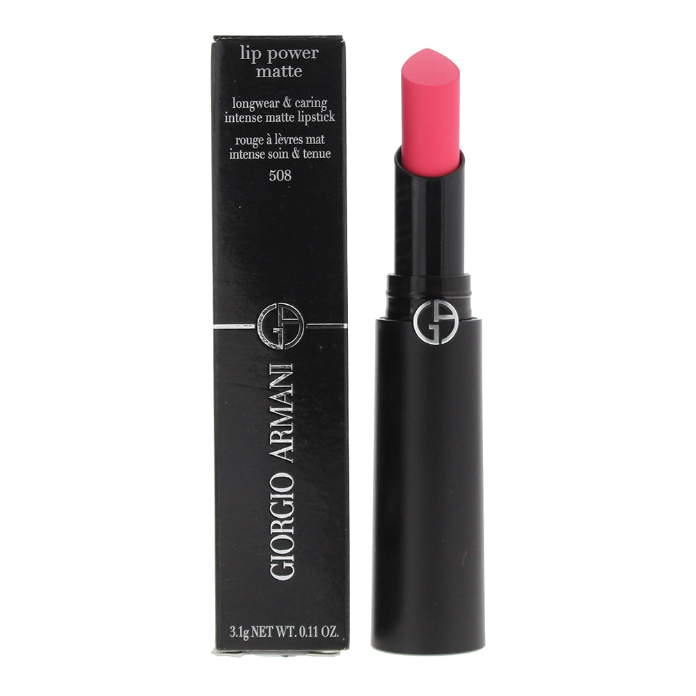Giorgio Armani Lip Power Matte Longwear & Caring 508 Lipstick 3.1g
