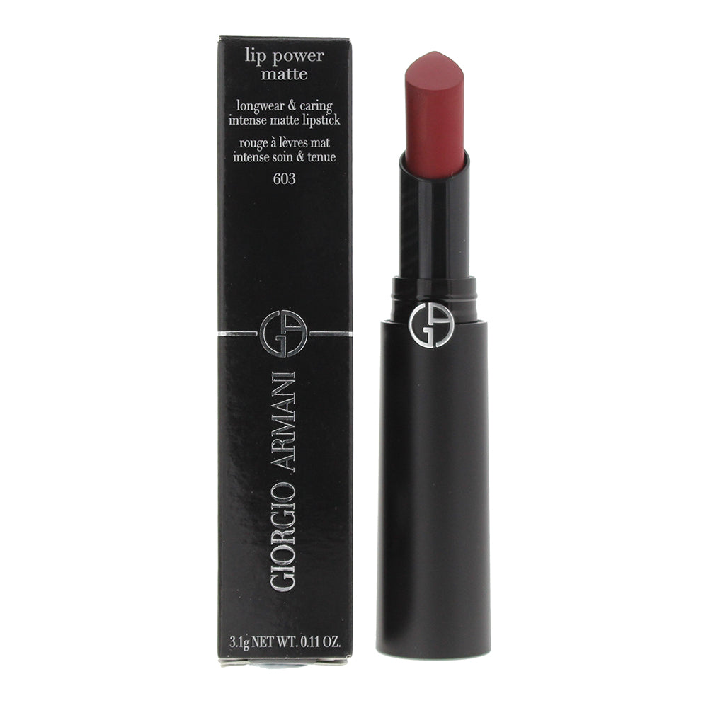 Giorgio Armani Lip Power Matte Longwear & Caring 603 Lipstick 3.1g