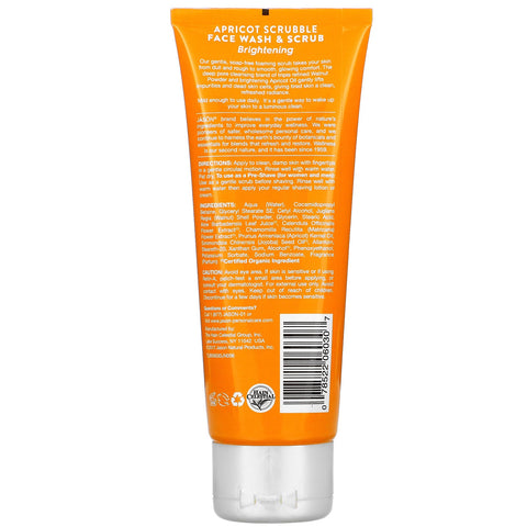 Jason Natural, Brightening Apricot Scrubble, Facial Wash & Scrub, 4 oz (113 g)