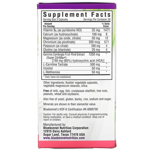 Bluebonnet Nutrition, Skinny Garcinia Weight Management Formula, 90 Vegetable Capsules
