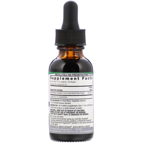 Nature's Answer, Passionflower Extract, Low Alcohol, 1,600 mg, 1 fl oz (30 ml)