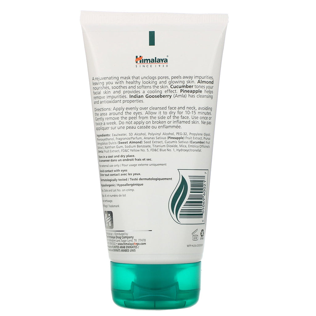 Himalaya, Peel-off Mask, For All Skin Types, Almond & Cucumber, 5.07 fl oz (150 ml)