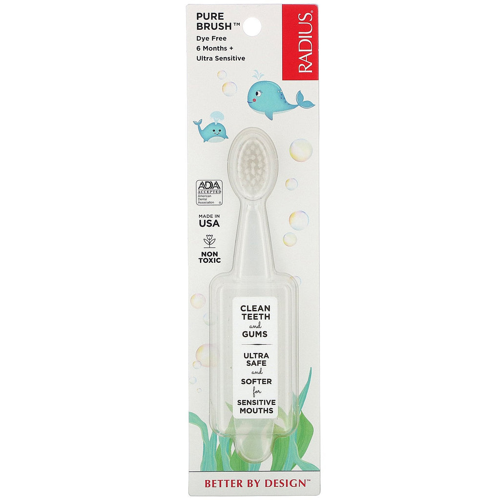 RADIUS, Pure Brush, 6 Months+, Ultra Sensitive, 1 Toothbrush