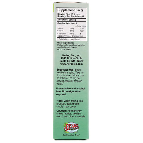 Herbs Etc., ChlorOxygen, Chlorophyll Concentrate, Alcohol Free, 1 fl oz (29.6 ml)