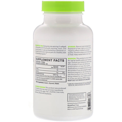 MusclePharm, Essentials, CLA, 1,000 mg, 90 Softgels