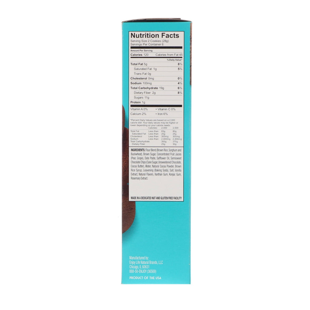 Enjoy Life Foods, galletas horneadas suaves, brownie de chocolate doble, 6 oz (170 g)