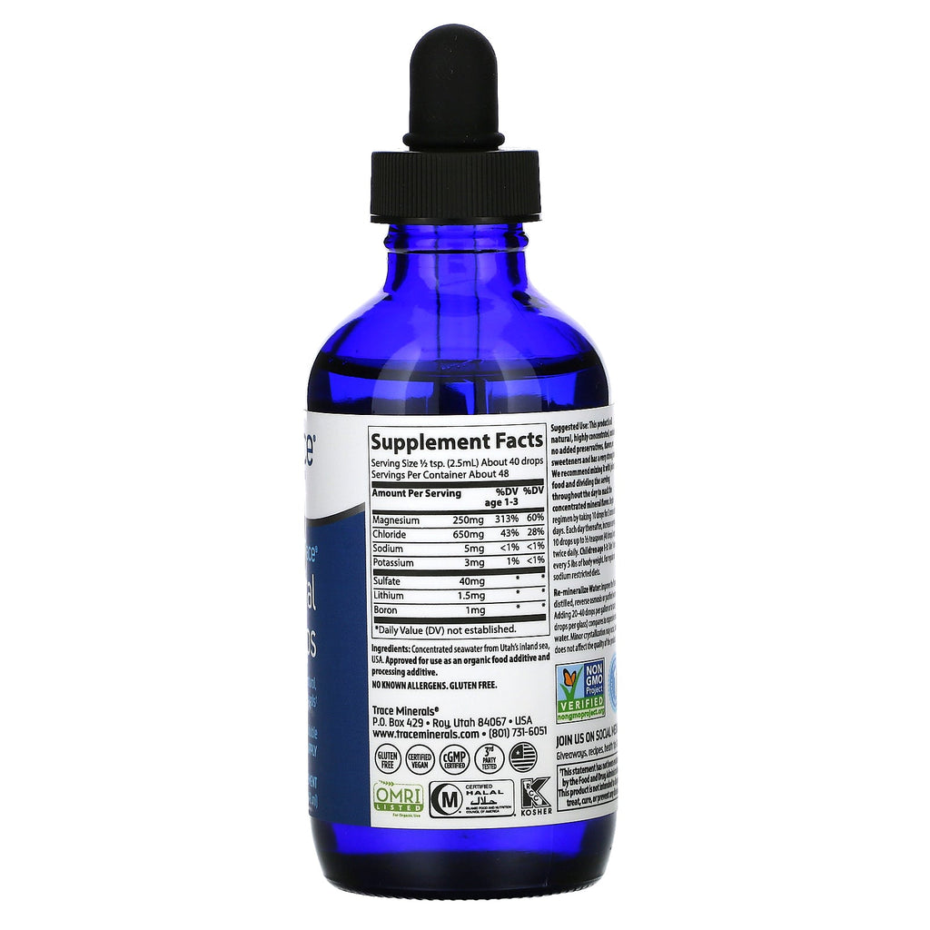 Trace Minerals Research, ConcenTrace, Trace Mineral Drops, 4 fl oz (118 ml)