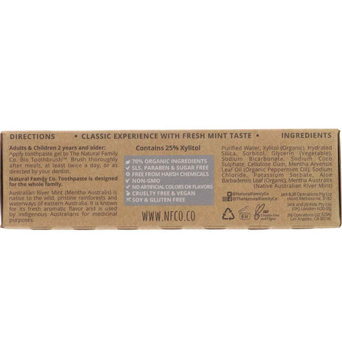 The Natural Family Co., Whitening & Glow Natural Toothpaste, Native Rivermint, 3.52 oz (100 g)