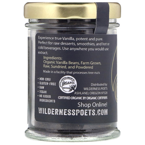 Wilderness Poets, Pure Vanilla Powder, Tahitian Ground Vanilla Beans, 1 oz (28 g)