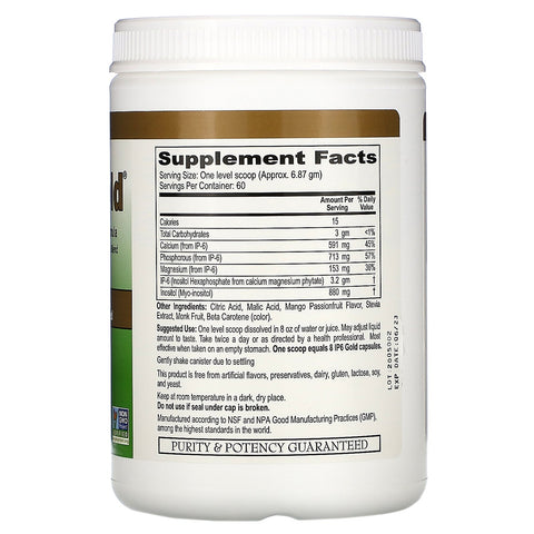 IP-6 International, IP6 Gold, Immune Support Formula Powder, Mango Passionfruit Flavor, 412 gm