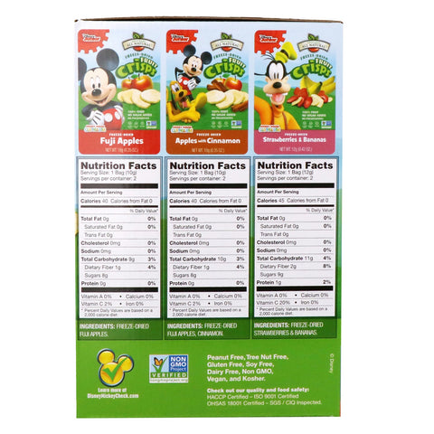 Brothers-All-Natural, Fruit-Crisps, Disney Junior, Variety Pack, 6 Pack, 2.26 oz (64 g)