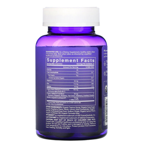 Sports Research,  Elderberry, Vitamin C + Zinc, Natural Berry Flavors, 60 Gummies