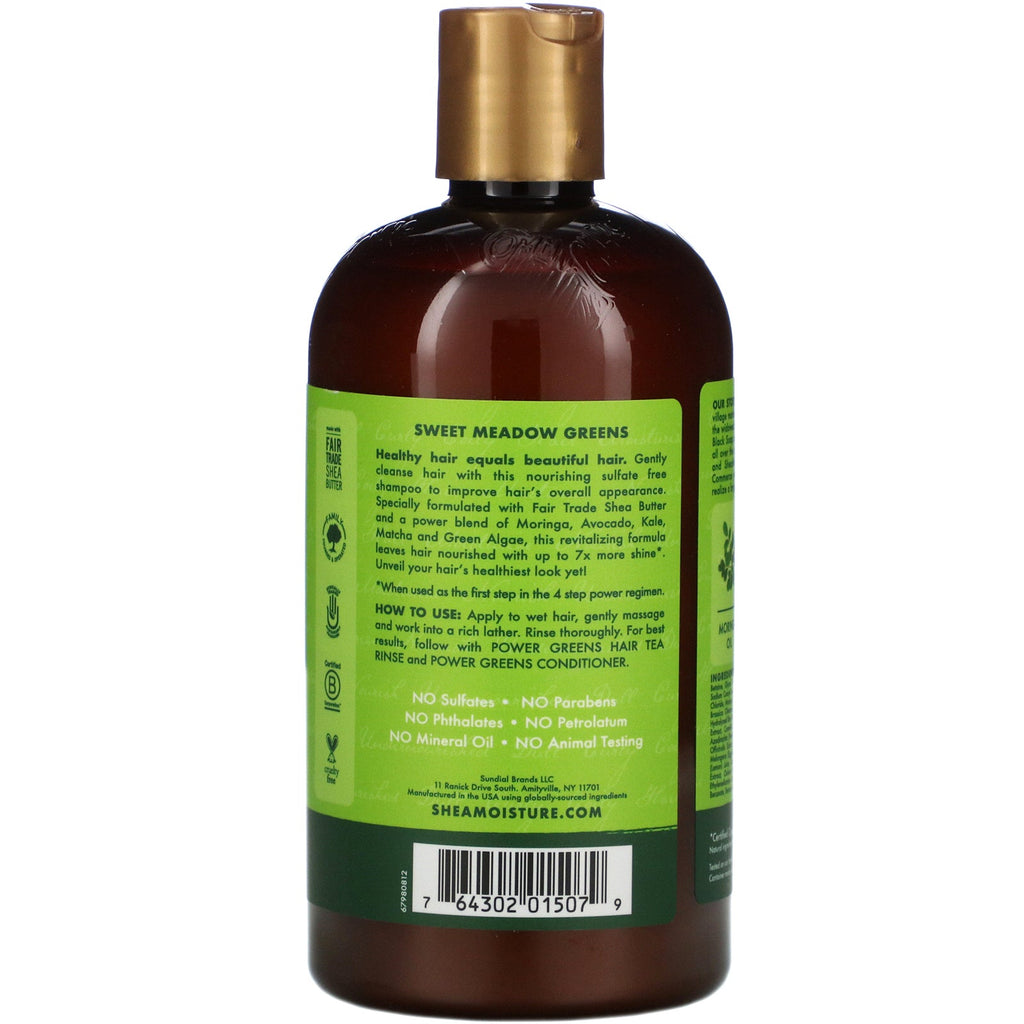 SheaMoisture, Power Greens Shampoo, Moringa & Avocado, 13 fl oz (384 ml)