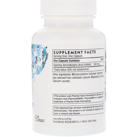 Thorne Research, PharmaGABA-250, 60 Capsules