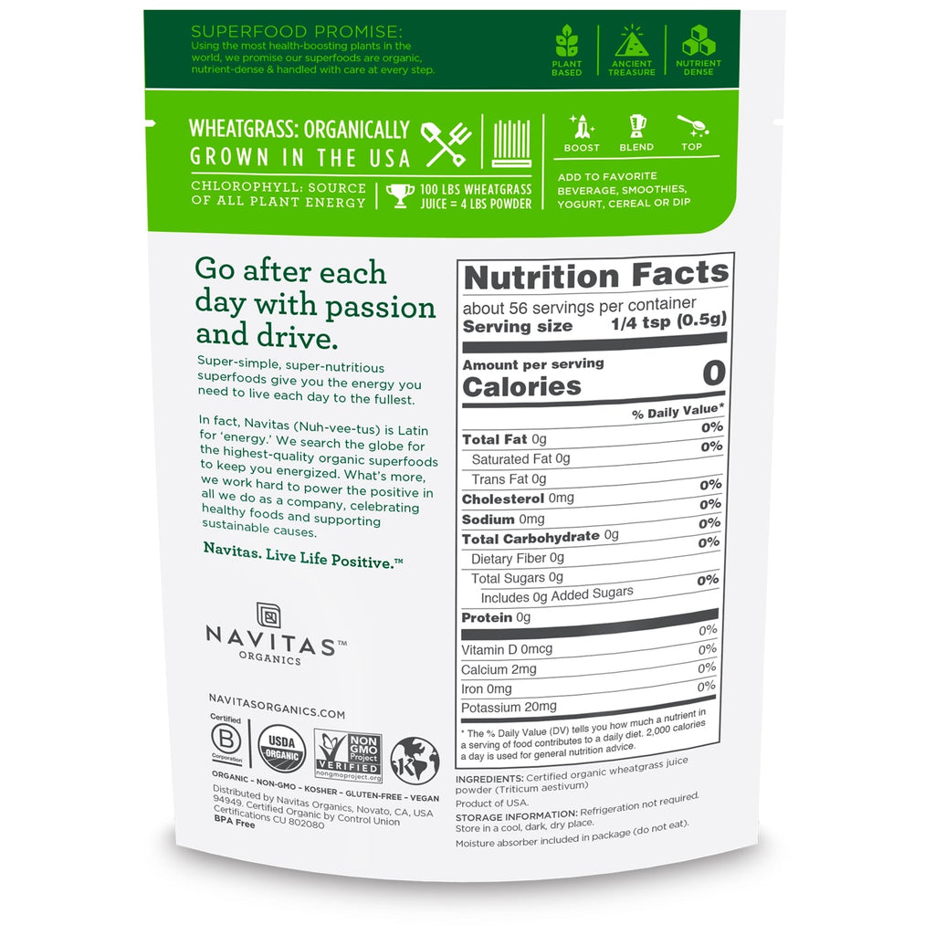 Navitas s,  Wheatgrass Juice Powder, 1 oz (28 g)